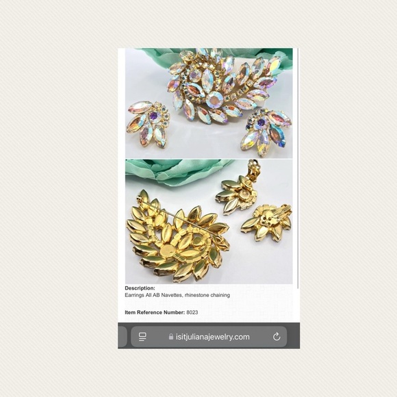 Juliana AB Crystal Earrings - Verified Rare Excellent Condition - Picture 4 of 4